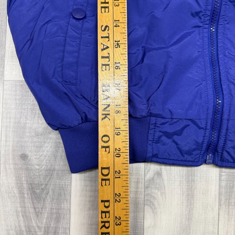 ✅  Womens M VTG Columbia Reversible Vest Blue Black  fleece Nylon W/Pockets - Picture 6 of 10